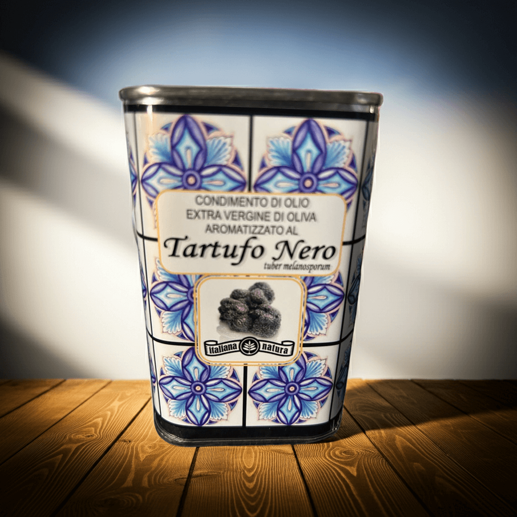 Extra Vergine Olijfolie 25cl al Tartufo Nero – Decoratief Blik