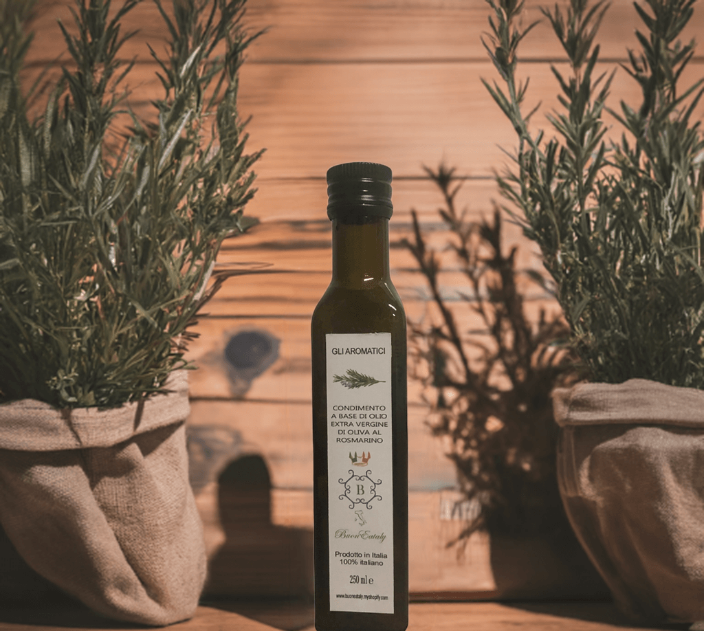 aromatische olijfolie extra vergine rozemarijn