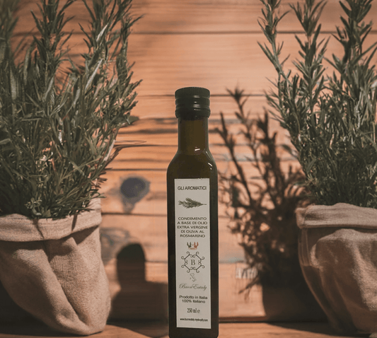 aromatische olijfolie extra vergine rozemarijn