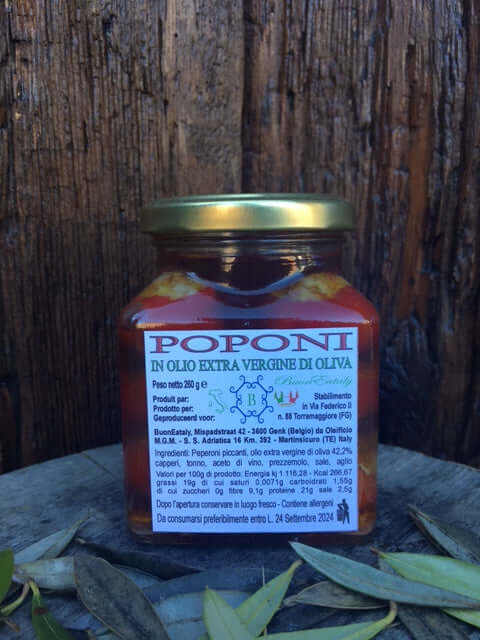 poponi in extra vergine olijfolie